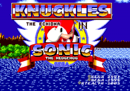 Knuckles the Echidna in Sonic the Hedgehog Title Screen